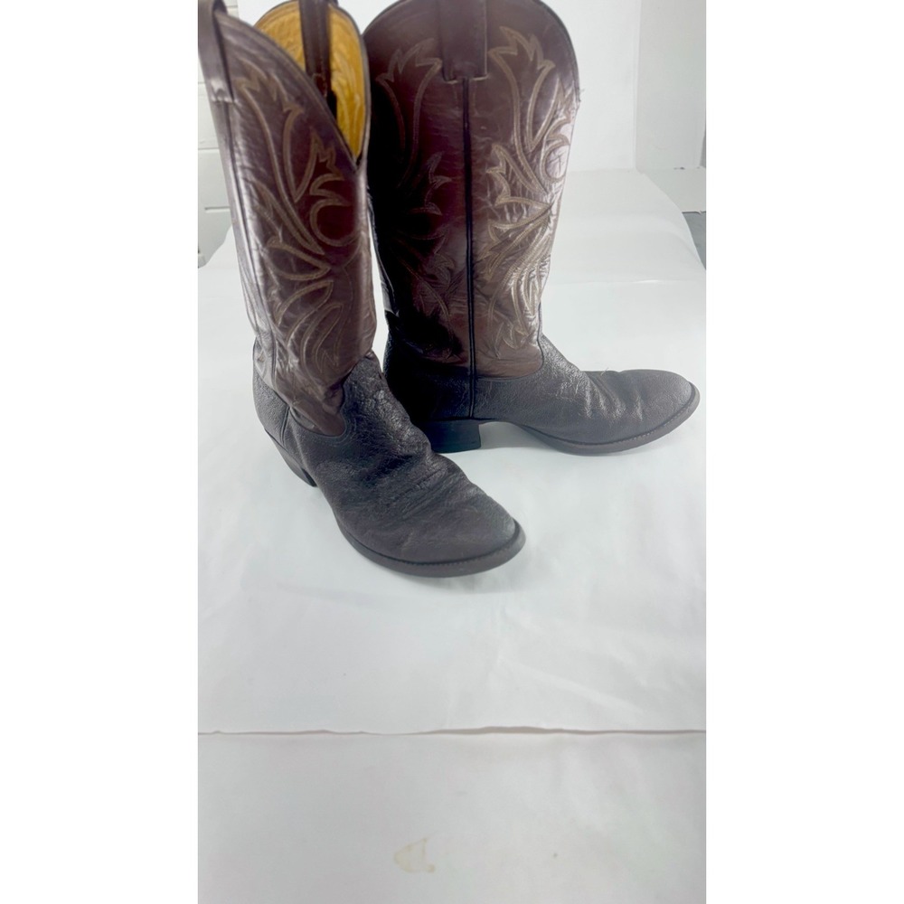 Nacona Vintage 9D # G8390 Brown Elephant "print" Safari Exotic Boots Cowboy
